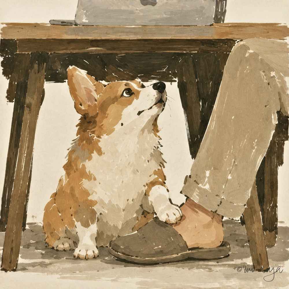 Basha Journal — under the desk